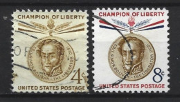 USA 1958  S. Bolivar  Y.T.  646 /647(0) - Oblitérés