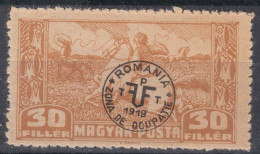 Hungary Debrecen Debreczin 1920 Second Issue, Ordinary Paper Mi#85 X Mint Hinged - Debreczin