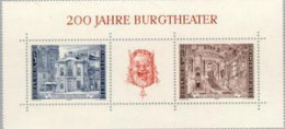 Österreich Austria HB 8 1976 Bicentenario De Burgtheater De Viena Lujo - Andere & Zonder Classificatie