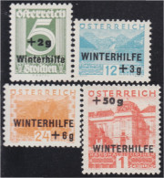 Österreich Austria 437/40 1933 Emitidos A Favor De Seguros De Invierno MH - Andere & Zonder Classificatie