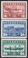 Österreich Austria 496/98 1937 Centenario De La Navegación En Vapor En El Danu - Sonstige & Ohne Zuordnung