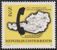 Österreich Austria 1235 1972 Fin De La Automatización De La Red Telefónica MNH - Sonstige & Ohne Zuordnung