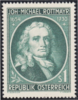 Austria Österreich 839 1954 Pintor Johann Michael Rottmayr Von Rosenbrunn MNH - Sonstige & Ohne Zuordnung