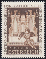 Austria Österreich 841 1954 2º Congreso Internacional De Música De Iglesias Ca - Altri & Non Classificati