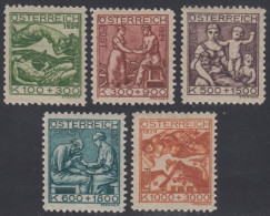 Österreich Austria 326/30 1924 Artistas Necesitados MH - Autres & Non Classés