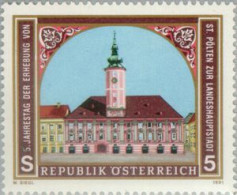 Öesterreich Austria - 1863 - 1991 5 º Aniv. De St. Pölten Como Capital De Prov - Andere & Zonder Classificatie