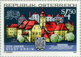 Öesterreich Austria - 1857 - 1991 500º Aniv. De La Ciudad De Grein Lujo - Altri & Non Classificati