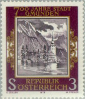VAR3/S Österreich Austria  Nº 1405  1978  7º Centº De La Ciudad De Gmunden-cas - Autres & Non Classés