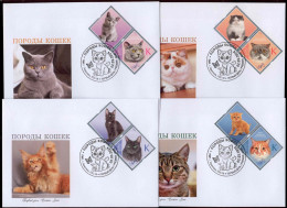 Label Transnistria 2024  Cat Breeds Cats 4 FDC S - Fantasie Vignetten