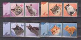 Label Transnistria 2024  Cat Breeds Cats 4v**MNH + 4 Labels Imperforated - Fantasy Labels