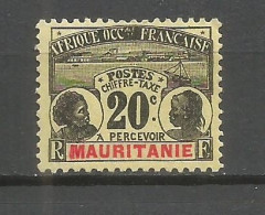 MAURITANIA COLONIA FRANCESA TAXE IMPUESTOS YVERT NUM. 11 NUEVO SIN GOMA - Unused Stamps