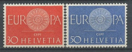 SUISSE 1960 N° 666/667 ** Neufs MNH Superbes C 1.75 € Europa - Unused Stamps