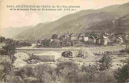 06 - St Etienne De Tinée - Vue Générale Et Le Nouveau Pont De St Antoine - CPA - Voir Scans Recto-Verso - Saint-Etienne-de-Tinée