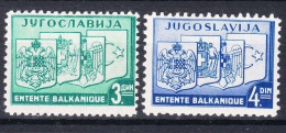 Yugoslavia Kingdom 1937 Mi#348-349 Mint Hinged - Ongebruikt
