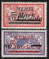 MEMEL  Timbres-Poste N°84* & 85*  Neufs Charnières TB Cote : 2€50 - Ungebraucht