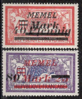 MEMEL  Timbres-Poste N°84* & 85*  Neufs Charnières TB Cote : 2€50 - Ongebruikt