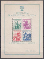 Yugoslavia Kingdom 1937 Costumes Mi#Block 1 Mint Never Hinged - Ongebruikt