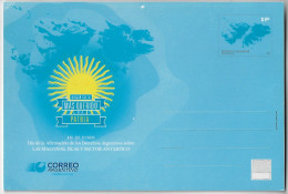 Argentina 2014 Postal Stationery Card Stamp 4,50 Pesos Malvinas Falkland Islands Unused Minimum Frontal Aminci - Enteros Postales
