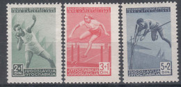 Yugoslavia Republic 1948 Sport - Athletic Mi#557-559 Mint Never Hinged - Unused Stamps