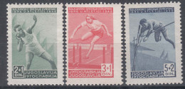 Yugoslavia Republic 1948 Sport - Athletic Mi#557-559 Mint Never Hinged - Nuovi