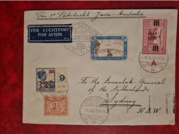 LETTRE/CARTE 1931 INDE NEERLANDAISE LETTRE 1ER POSTVLUCHT JAVA AUTRALIE PA N° 12 SEMARANG SYDNEY AIR MAIL - Niederländisch-Indien