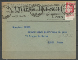 TYPE PAIX Type L N° 283 PUB BENJAMIN OBL Sur Lettre / Used - Brieven En Documenten