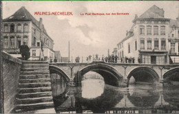 ! Cpa, Malines, Mechelen, Pont, Rue De Serments - Malines