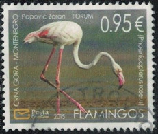 Monténégro 2015 Oblitéré Used Oiseau Phoenicopterus Roseus Flamant Rose Y&T ME 368 SU - Montenegro