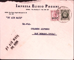 1946-M.E.F. P.6 E 9 (11/2) Su Busta Via Aerea Rhodes/Dodecanese (27.8) Per L'Ita - Britische Bes. MeF