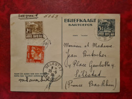 LETTRE/CARTE  INDE NEERLANDAISE 1939 CARTE ENTIER BRIEFKAART ZEEPOST POUR SELESTAT - Niederländisch-Indien