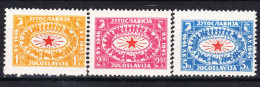 Yugoslavia Republic 1946 Mi#494-496 Mint Hinged - Neufs