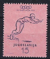 Yugoslavia Republic Olympic Games Helsinki 1952 Mi#700 Mint Hinged - Ongebruikt