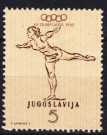 Yugoslavia Republic Olympic Games Helsinki 1952 Mi#698 Mint Hinged - Neufs