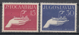 Yugoslavia Republic 1957 Mi#821-822 Mint Never Hinged - Neufs