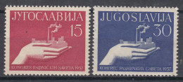 Yugoslavia Republic 1957 Mi#821-822 Mint Never Hinged - Nuovi