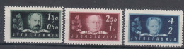 Yugoslavia Republic 1948 Mi#545-547 Mint Hinged - Neufs