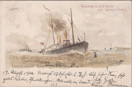 Paquebots De L'etat Belge Ligne Ostende-Douvres Oostende A Bord Du Paquebot Prince Albert 1900 Bateau à Vapeur Dampfer - Oostende