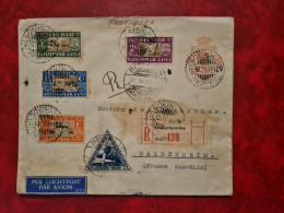 LETTRE/CARTE  INDE NEERLANDAISE 1937 ENTIER RECOMMANDE  BATAVIA SOENGER GERONG SUMATRA  PALEMBANG  ARRIVEE BALDENHEIM - Niederländisch-Indien