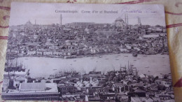 TURQUIE TURKEY CONSTANTINOPLE CORNE D OR ET STAMBOUL 1919 - Turquie