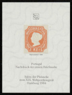 U.P.U. - Congrés Hambourg 1984 - Repro. 1er Timbre Du Portugal - Neuf - Hamburg 84 - Salon UPU - Portugal Briefmarke - U.P.U.