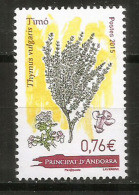 ANDORRE.  Les Épices En Andorre (le Thym),  Un Timbre Neuf **  Année 2015 - Unused Stamps