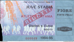 Bl94 Biglietto Calcio Ticket Juve Stabia -atletico Catania 1994-95 - Biglietti D'ingresso