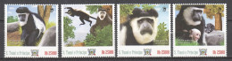 Sao Tome E Principe - MNH Set MANTLED GUEREZA MONKEY - Monkeys