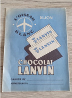 Protège Cahier L'oiseau Blanc Chocolat Lanvin Dijon - Chocolade En Cacao