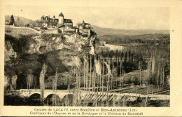 CPA - LACAVE - GROTTES - CHATEAU DE BELCASTEL (ETAT PARFAIT) - Lacave