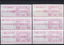 Postkreis VI / Sammlung FraMA - Alle Verschieden - Aarau, Baden, Spreitenbach, Zofingen - Postage Meters