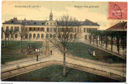 95  - GONESSE - Hospice ( Vue Générale ) Carte Colorisée Et Toilée    ( Val D'Oise ) - Gonesse