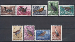 Yugoslavia Republic 1958 Birds Mi#842-850 Mint Hinged - Neufs