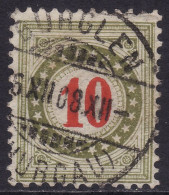 Schweiz: Portomarke SBK-Nr. 18GcN (Rahmen Hellgrünlicholiv, 1903-1905) Vollstempel BÜRGLEN 6.XII.08. (THURGAU) - Postage Due