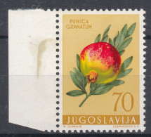 Yugoslavia Republic 1959 Flowers Flora Mi#889 Mint Never Hinged (hinge Mark On Tab) - Ongebruikt